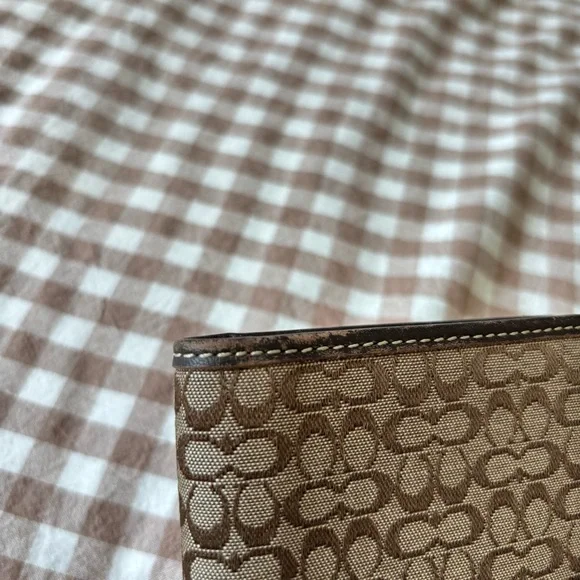 Coach Brown Signature Canvas Address Book Pen Small Agenda Y2K - Picture 8 of 8